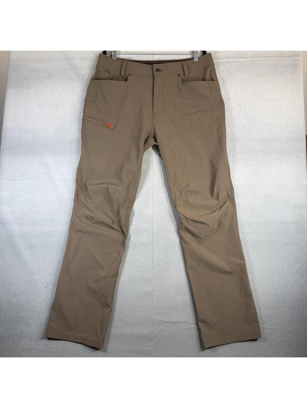 Brunt Pants Mens 36x34 Brown The Costello Ripstop Workwear Cargo Nylon Stretch